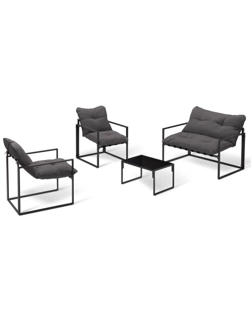 Salon de jardin Tropea 4 places gris