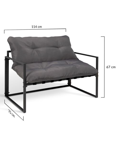 Salon de jardin Tropea 4 places gris