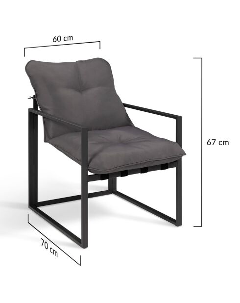 Salon de jardin Tropea 4 places gris