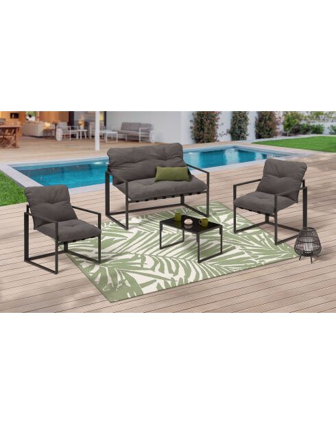 Salon de jardin Tropea 4 places gris