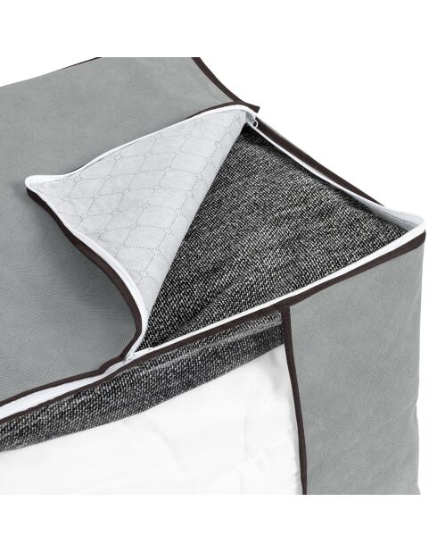 3 bolsas de almacenamiento grises de 90 l