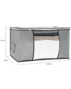 3 bolsas de almacenamiento grises de 90 l