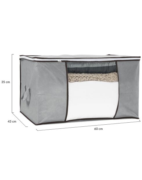 3 bolsas de almacenamiento grises de 90 l