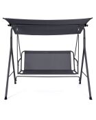 Balancelle de jardin textilene grise - 170x120x154?cm
