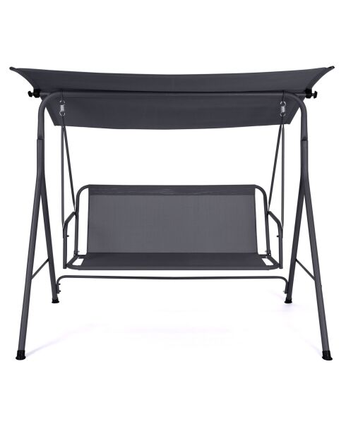 Balancelle de jardin textilene grise - 170x120x154?cm