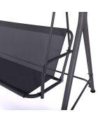 Balancelle de jardin textilene grise - 170x120x154?cm