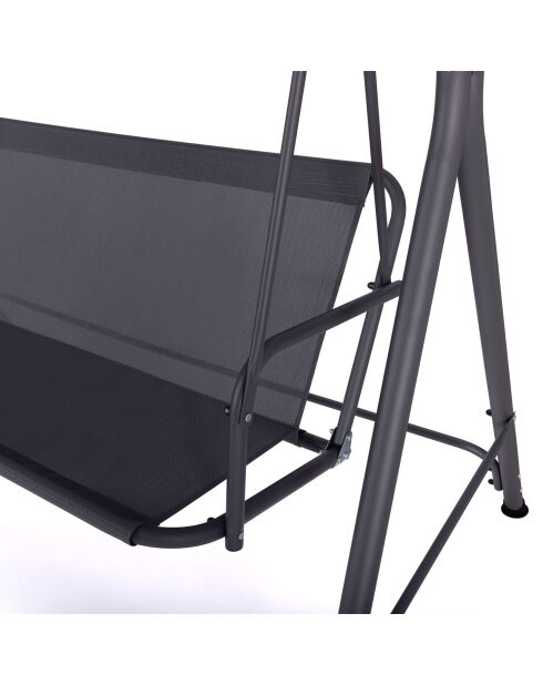 Balancelle de jardin textilene grise - 170x120x154?cm
