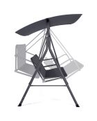 Balancelle de jardin textilene grise - 170x120x154?cm