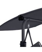 Balancelle de jardin textilene grise - 170x120x154?cm