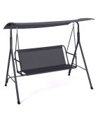 Balancelle de jardin textilene grise - 170x120x154?cm