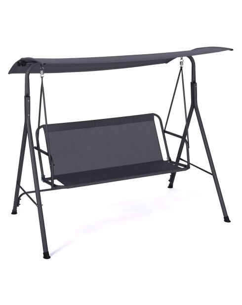 Balancelle de jardin textilene grise - 170x120x154?cm