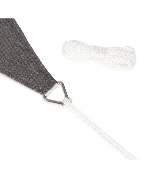 Voile d'ombrage rectangulaire gris - 4x3 m