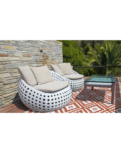 Tapis extérieur vahine terracotta - 270x370 cm