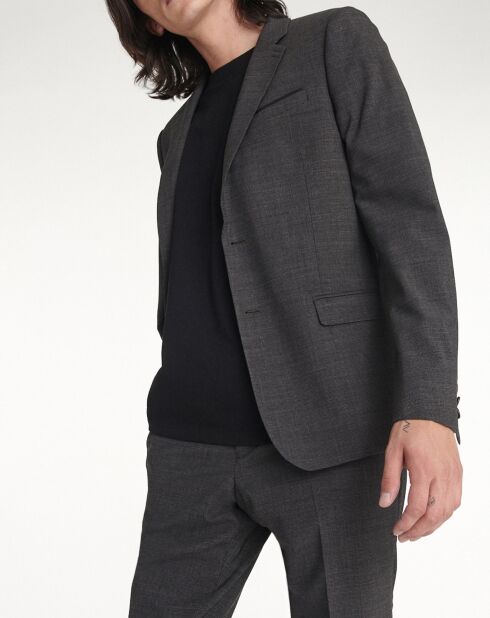 Veste de Costume en Laine mélangée anthracite