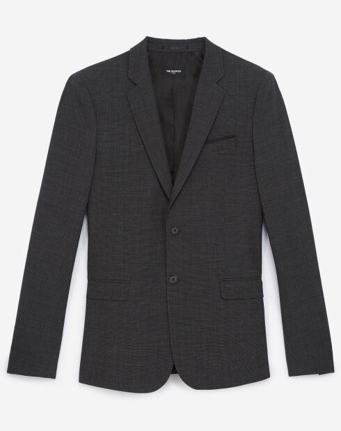 Veste de Costume en Laine mélangée anthracite