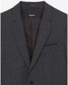 Veste de Costume en Laine mélangée anthracite