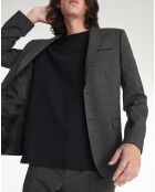 Veste de Costume en Laine mélangée anthracite