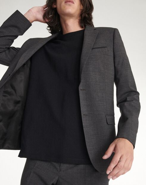 Veste de Costume en Laine mélangée anthracite