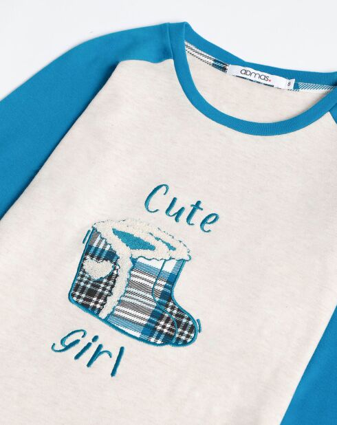Pyjama Cute Girl à carreaux bleu/blanc