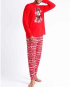 Mickey roter bedruckter Pyjama