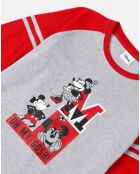 Pijama M&M Oh my gosh rojo/gris