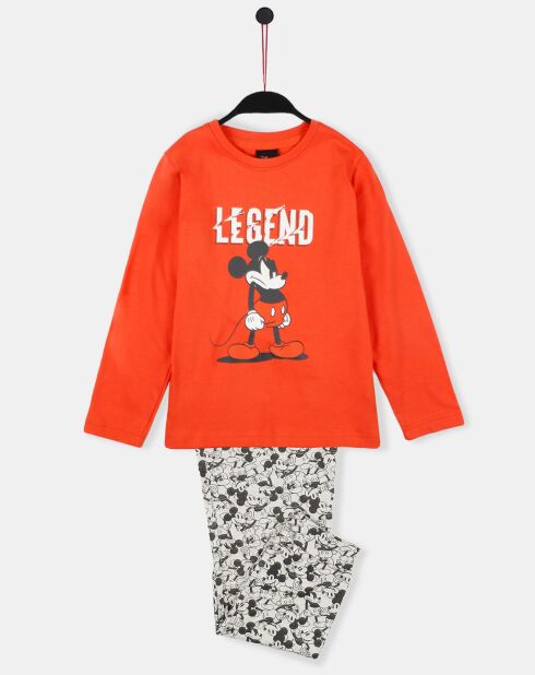 Pyjama Mickey Legend orange/beige