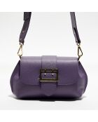 Sac bandoulière en Cuir Irine violet - 30x15x6 cm
