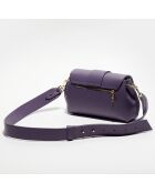 Sac bandoulière en Cuir Irine violet - 30x15x6 cm