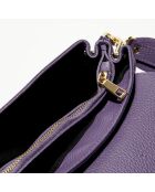 Sac bandoulière en Cuir Irine violet - 30x15x6 cm