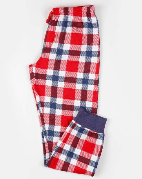 Pyjama Winter à carreaux bleu marine