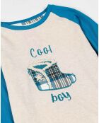 Pyjama Cool Boy à carreaux bleu/blanc
