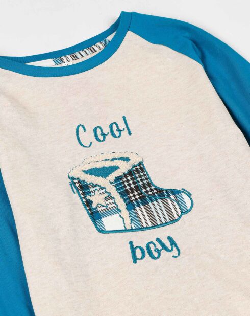 Pyjama Cool Boy à carreaux bleu/blanc