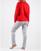 Pyjama Mickey imprimé Hugs rouge/gris