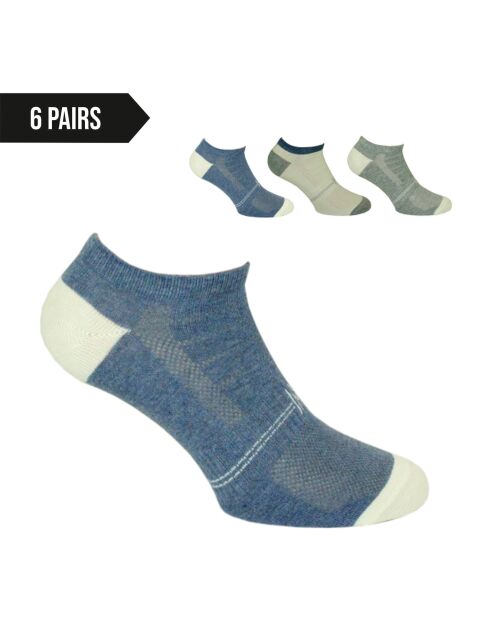 6 paia di calzini blu/grigi