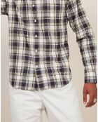 Chemise Regular Pitt marine/vert madras