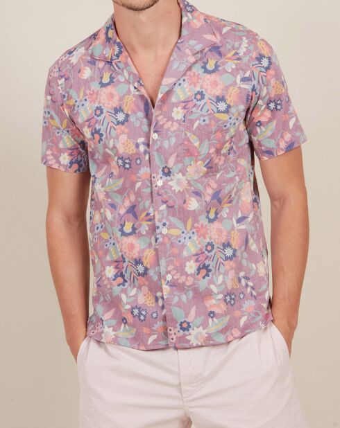 Chemise Slim Slam reverse floral