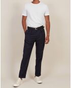 Pantalon 100% Laine Tom marine