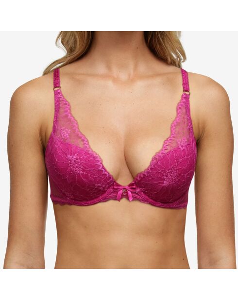 Soutien-gorge coques Push-Up avec mousse Opéra rose bengale