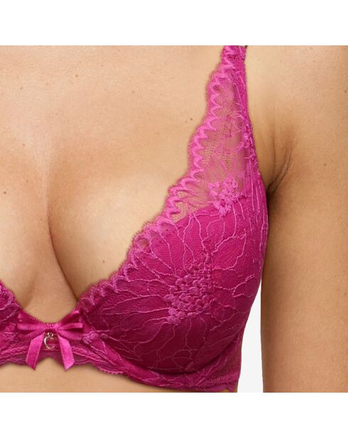 Soutien-gorge coques Push-Up avec mousse Opéra rose bengale