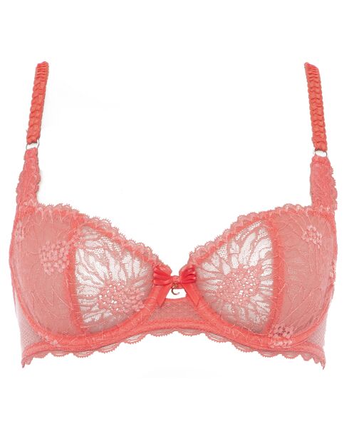 Soutien-gorge corbeille Opéra rose goyave