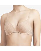 Soutien-gorge coques extra Push-Up Hamptons beige/doré