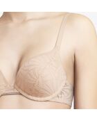 Soutien-gorge coques extra Push-Up Hamptons beige/doré