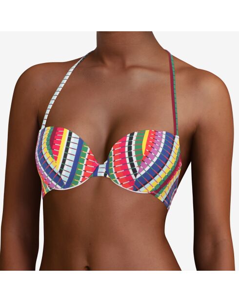 Haut de maillot de bain Push-Up Adila multicolore