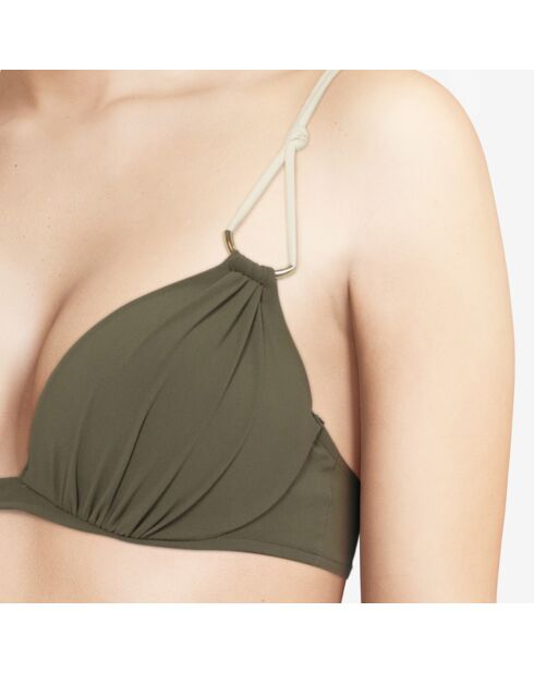 Haut de maillot coques Push-Up Glory vert kaki