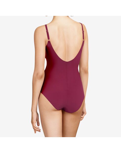 Maillot de bain 1 Pièce enveloppant Native rouge bordeaux