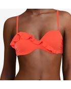 Haut de maillot de bain coques bandeau Oxygene coral