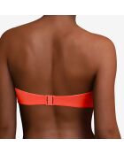 Haut de maillot de bain coques bandeau Oxygene coral