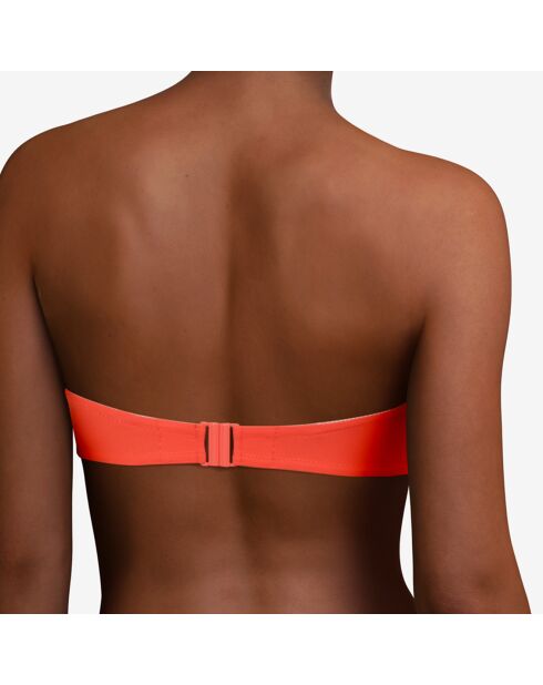 Haut de maillot de bain coques bandeau Oxygene coral