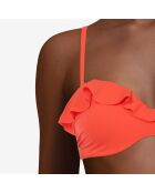 Haut de maillot de bain coques bandeau Oxygene coral