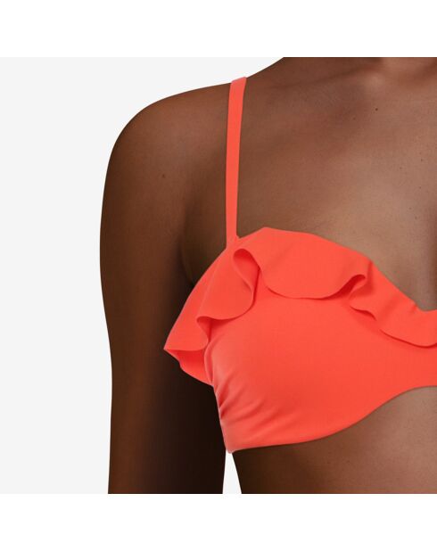 Haut de maillot de bain coques bandeau Oxygene coral